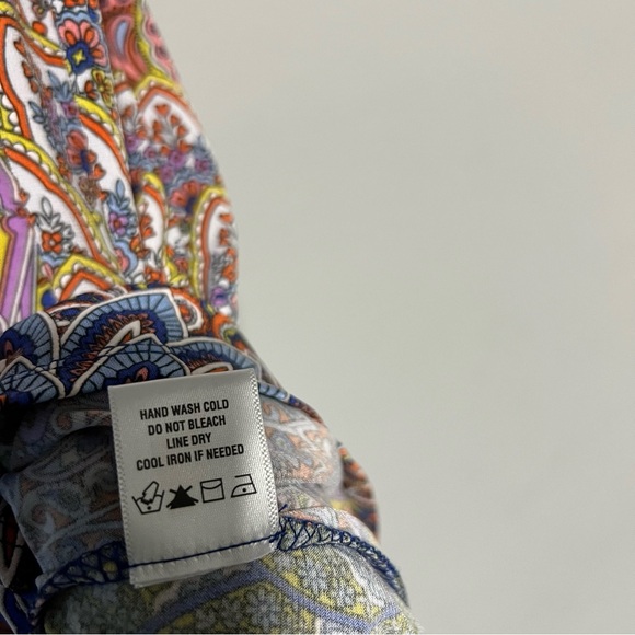 MSK Women’s XL Multicolor Paisley Button Front Sleeveless Shirt Dress - Picture 6 of 9